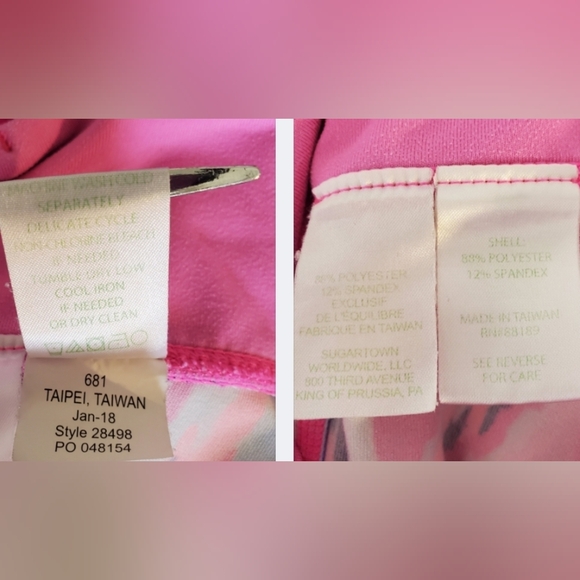 Lilly Pulitzer Caille Xsmall Legging Free Spirit Pink Criss Cross Banding‎ XS - Picture 11 of 16